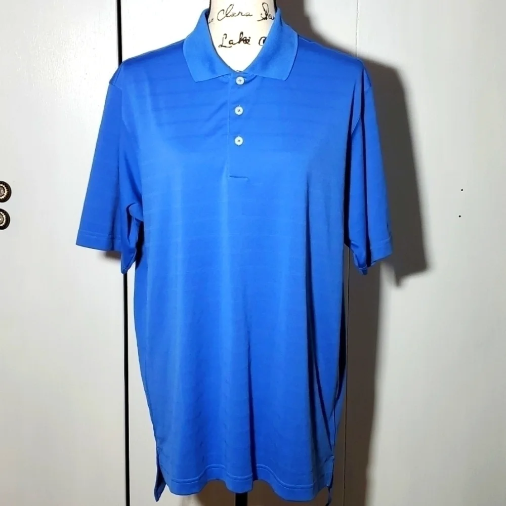 Adidas|Mens Adidas Clima-Lite Logo Golf Performance Polo Preppy Athleisure M